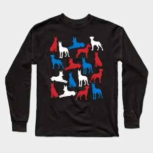 Patriotic Great Danes Dog America Flag 4Th Of July Long Sleeve T-Shirt